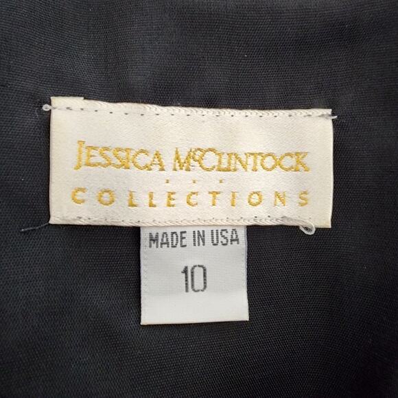 JESSICA McClintock Vintage Black Cocktail Dress Size‎ 10 - Picture 8 of 10